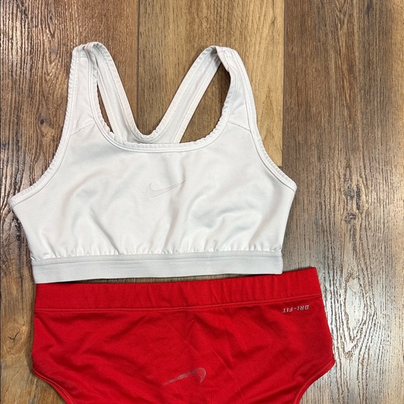 Nike Red and White Sports Bras - Picture 2 of 5